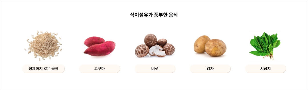 식이섬유가 풍부한 음식